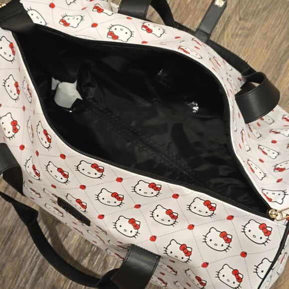 Hello Kitty By Sanrio Face/Bow Logo Rolling Travel Duffel Bag - Picture 12 of 12
